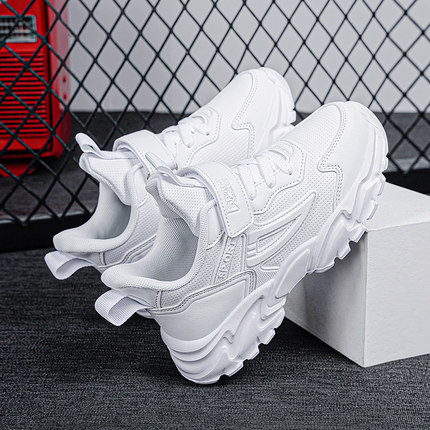 2022春秋新款宝宝儿童跑步鞋小白鞋男女童白色休闲运动鞋学生球鞋