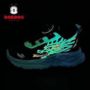 巴布豆男童鞋子2025新款运动鞋夏季网鞋透气单网儿童中大童跑步鞋