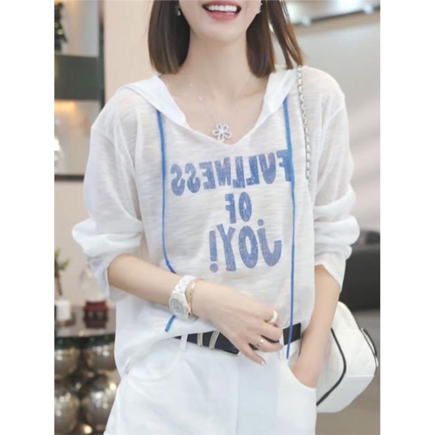 连帽冰丝防晒罩衫女秋季