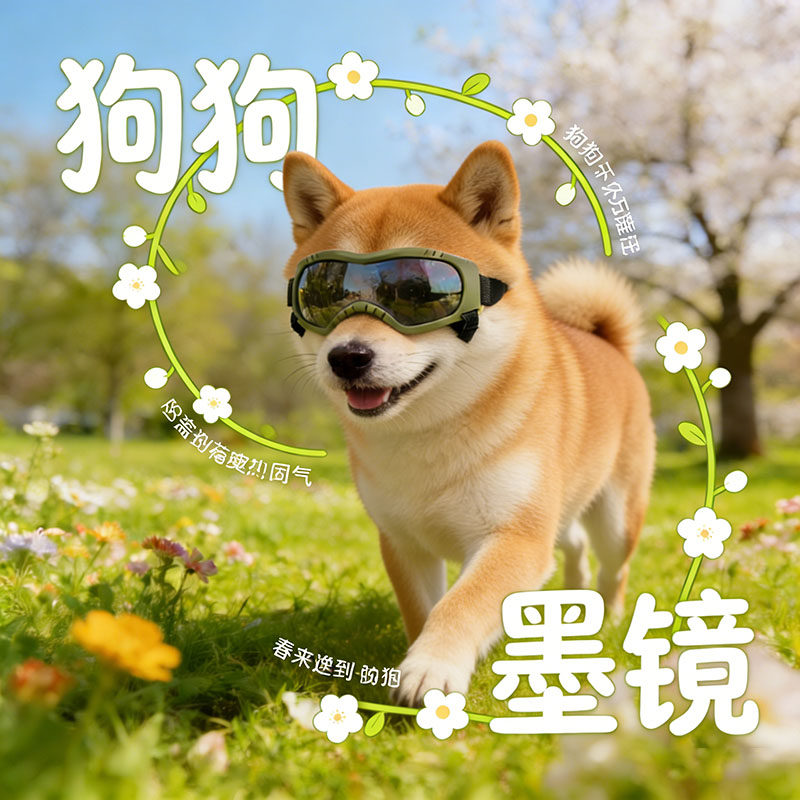 狗狗墨镜柴犬专用眼镜防风镜宠物小狗护目镜外出用品防风沙兜风