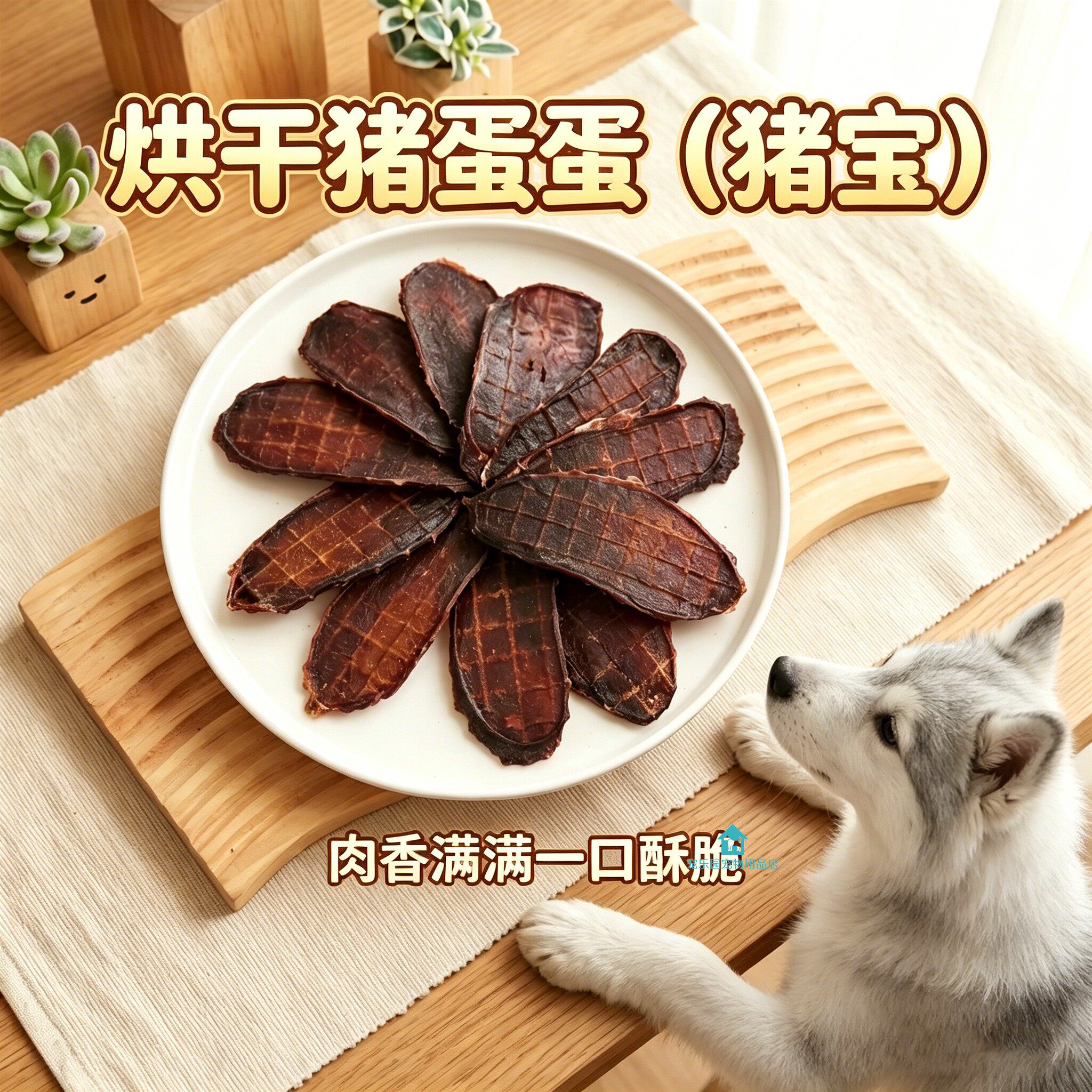 银狐专用狗狗零食猪蛋蛋磨牙棒小狗猪宝片狗磨牙冻干宠物耐咬食物