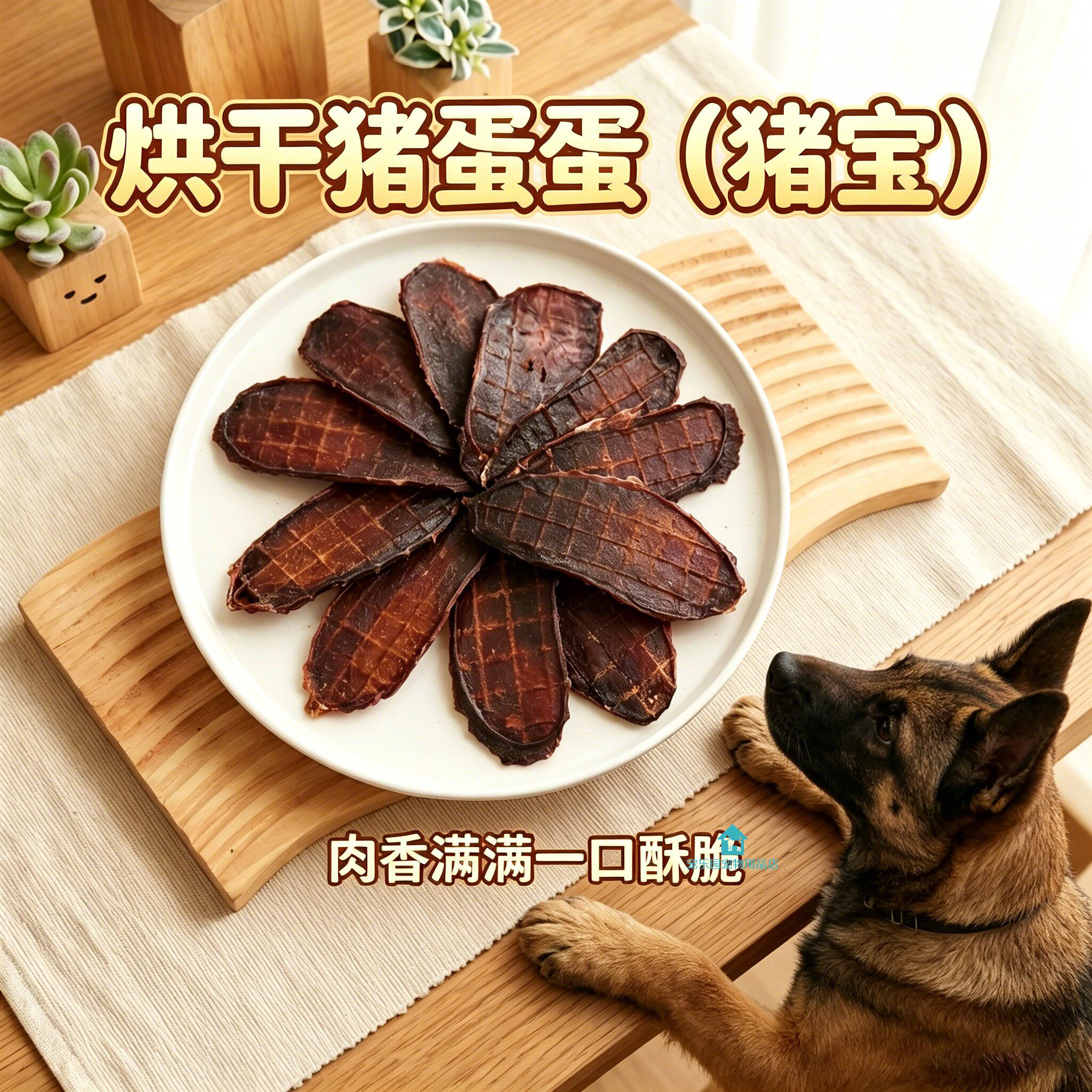 德牧专用狗狗零食猪蛋蛋磨牙棒小狗猪宝片狗磨牙冻干训练奖励食物