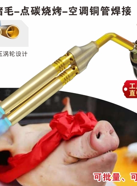 双管卡式喷火枪烧猪毛空调铜管焊接点碳火焰烧烤金属喷头焊炬枪头