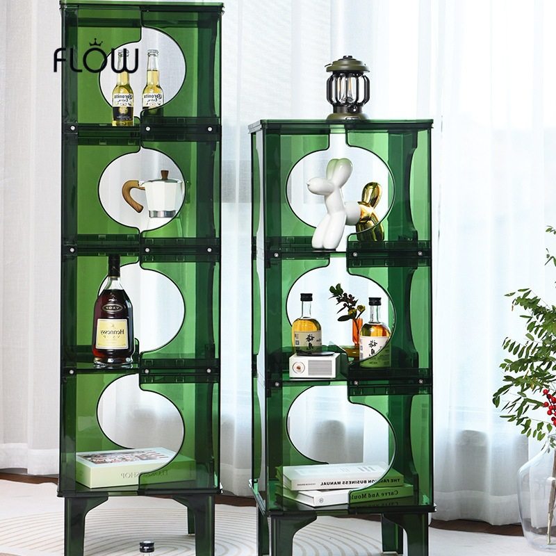 ins网红透明亚克力边柜现代简约PC床头柜北欧设计师客厅储物柜,住宅家具,家用陈列柜,淘宝优惠券,粉丝福利购,淘宝优惠卷