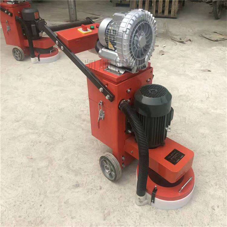 自吸尘研磨机路面机械 手扶式环氧地坪打磨机 固化地坪抛光研磨机