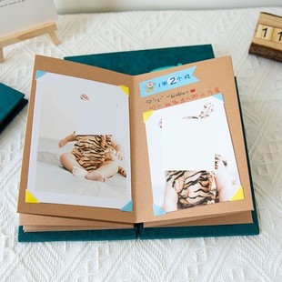 手风琴折叠diy相册本制作ins高颜值拍立得35寸小卡收纳册记录手册