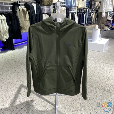 正品ADIDAS阿迪达斯男装连帽夹克