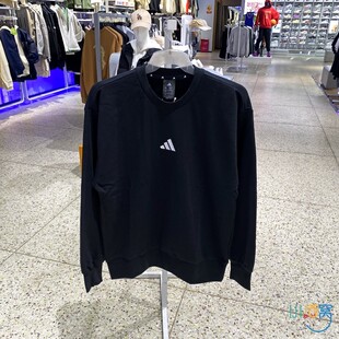 正品adidas阿迪达斯男春新款舒适透气休闲运动圆领长袖卫衣JE3837