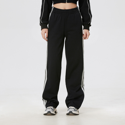 正品ADIDAS阿迪达斯三条纹毛圈女针织运动休闲平口长裤KS2819
