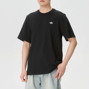正品Adidas阿迪达斯三叶草透气百搭男运动休闲纯棉短袖T恤JW0038