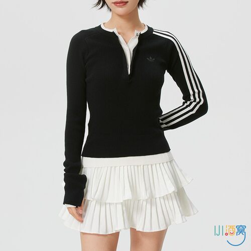 正品ADIDAS阿迪达斯三叶草女简约修身百搭运动休闲长袖T恤KS5333