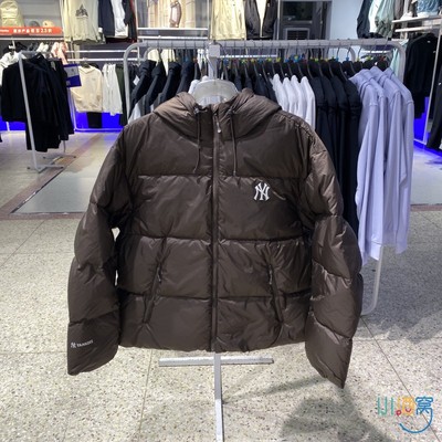 正品MLB男女款连帽羽绒服外套