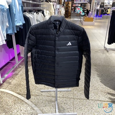 正品Adidas阿迪达斯简约LOGO百搭保暖立领男运动休闲羽绒服JM1237
