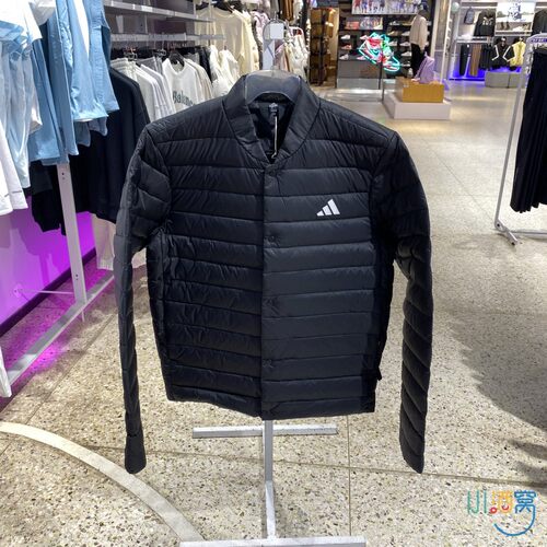 正品Adidas阿迪达斯简约LOGO百搭保暖立领男运动休闲羽绒服JM1237