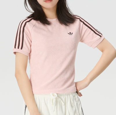 阿迪达斯三叶草女修身短袖T恤
