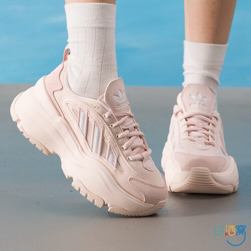 新款正品adidas阿迪达斯三叶草女厚底舒适运动休闲老爹鞋KJ7309