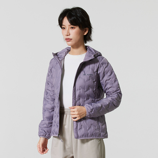 正品哥伦比亚Columbia女款连帽百搭保暖运动休闲羽绒服WR2769554