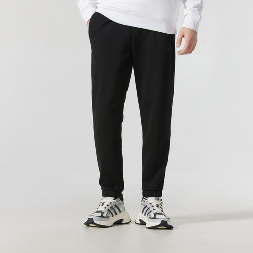 正品Adidas阿迪达斯简约LOGO百搭舒适男运动休闲针织长裤IX8349
