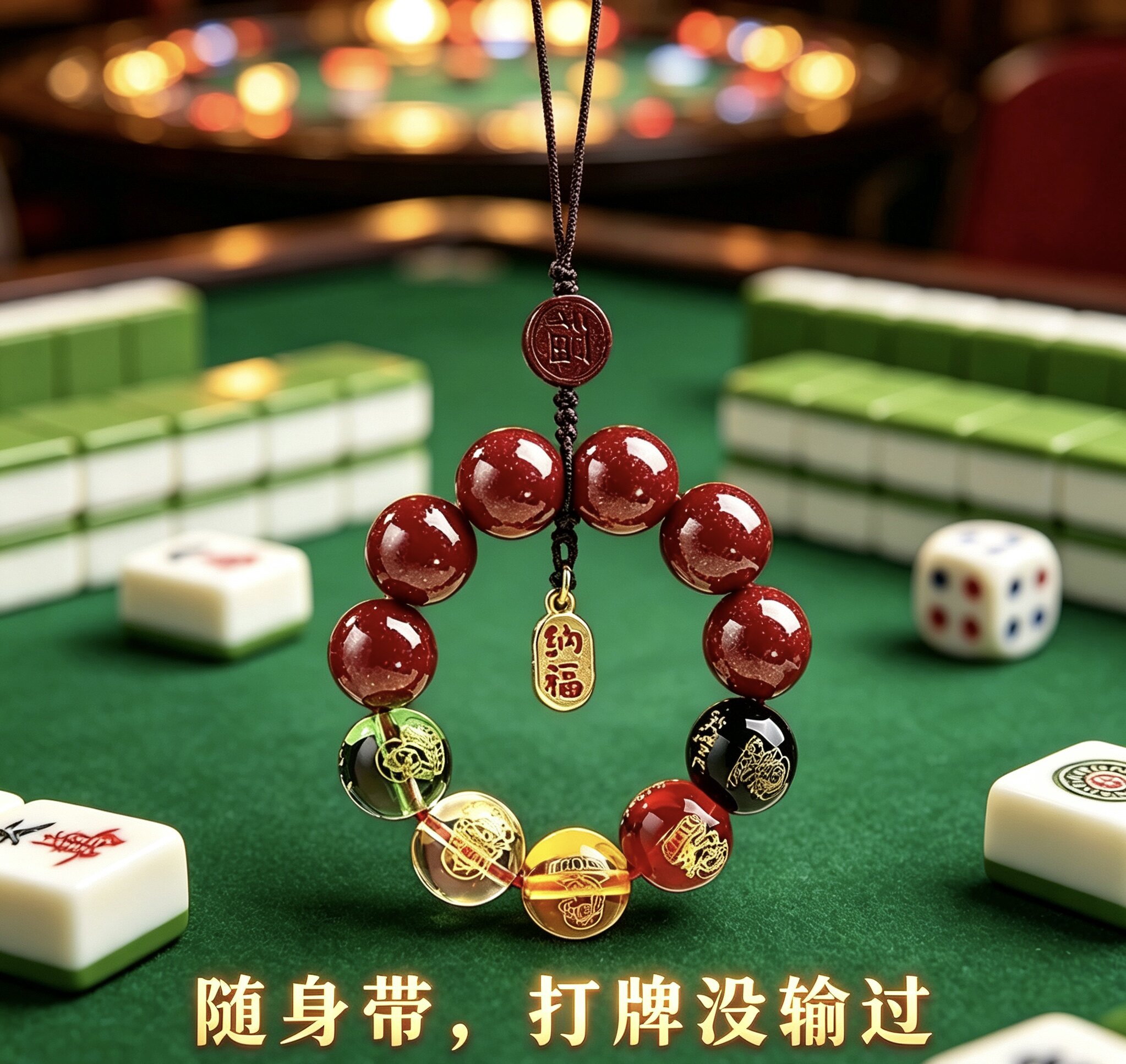 【师傅推荐】新款招财五路财神钥匙扣手机链开运挂绳手机壳吊坠
