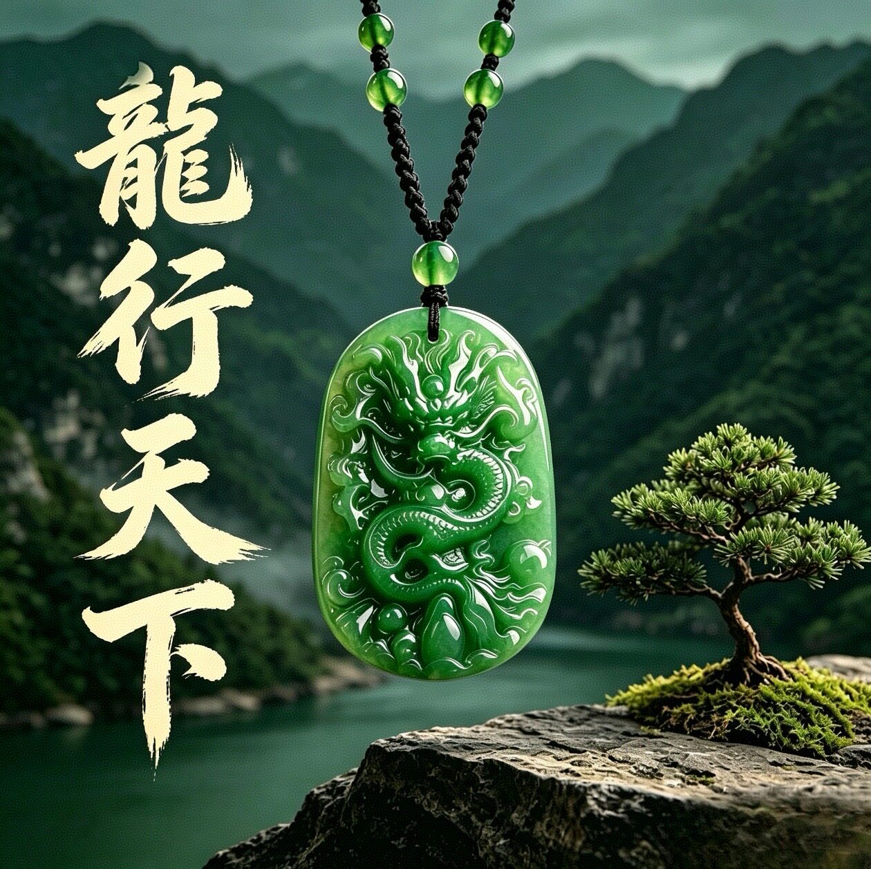 【龙行天下】已赐福龙牌吊坠中国龙招运进财吉祥物国风项链手把件