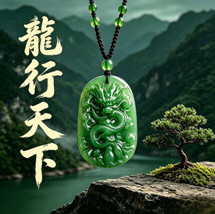 【龙行天下】已赐福龙牌吊坠中国龙招运进财吉祥物国风项链手把件