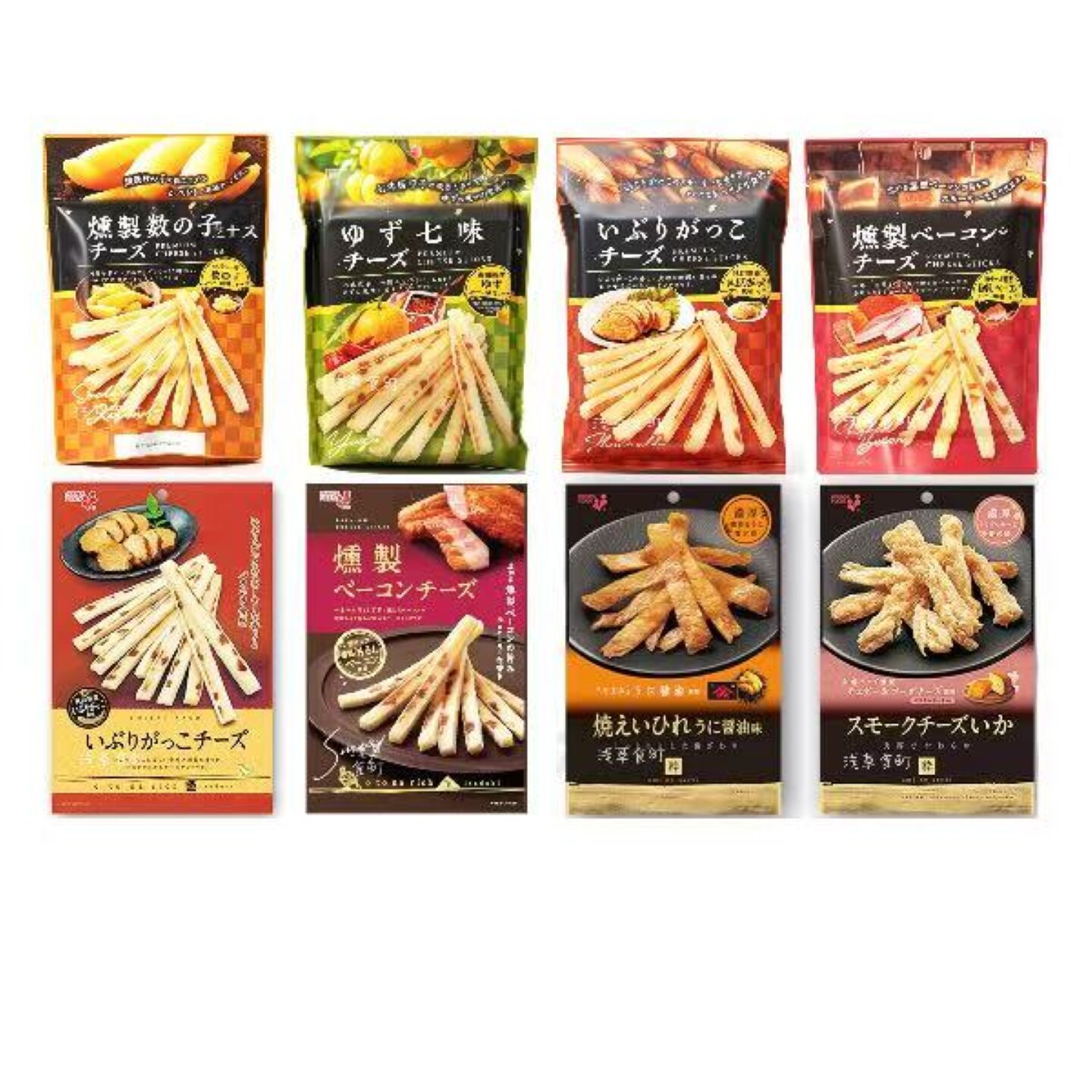 日本直邮井上柚子七味烤奶酪条鳕鱼条烟熏鱿鱼干鱼翅解馋下酒零食