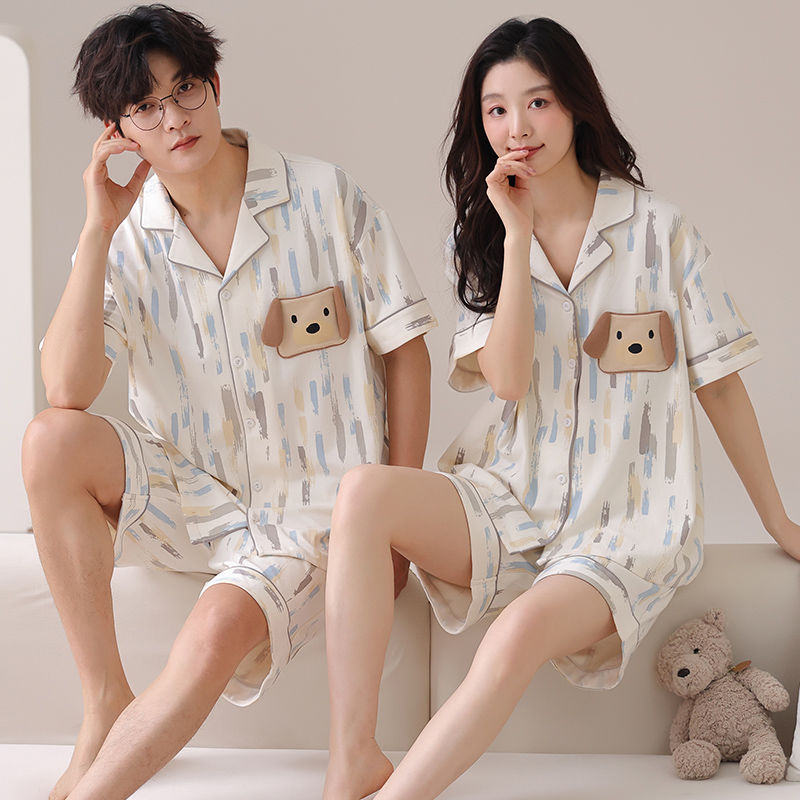 可外穿家居服情侣男女款纯棉睡衣