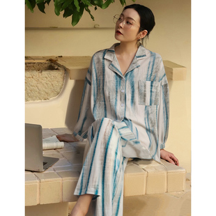 四季 大码 家居服可外穿夏季 秋冬套装 睡衣女纯棉长袖 纯禧春秋款 长裤