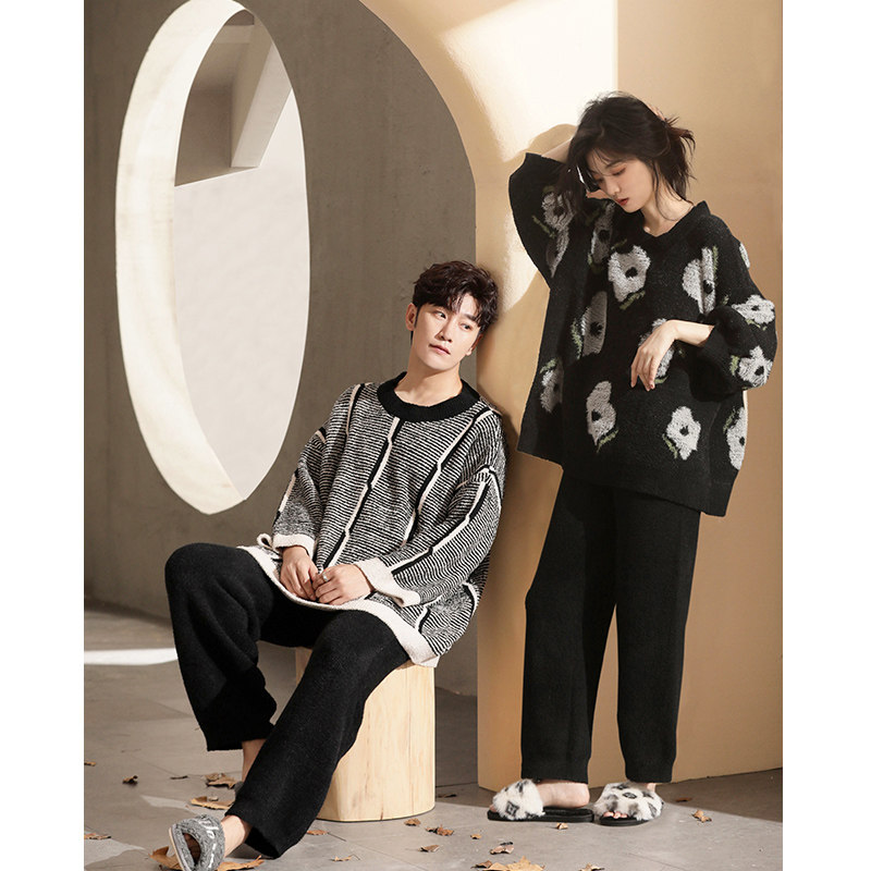 情侣睡衣女冬季珊瑚绒2024年新款男士家居服加绒加厚休闲大码套装,女士内衣/男士内衣/家居服,睡衣/家居服套装,淘宝优惠券,粉丝福利购,淘宝优惠卷