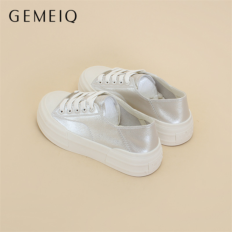 戈美其女鞋2026春秋季新款鞋子女爆款百搭休闲帆布鞋小白鞋女板鞋