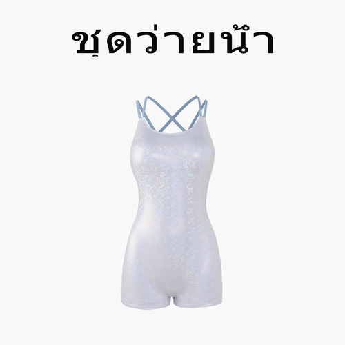 Naga swim白月光性感交叉肩带连体泳衣女士双层平角绝美竞速显瘦