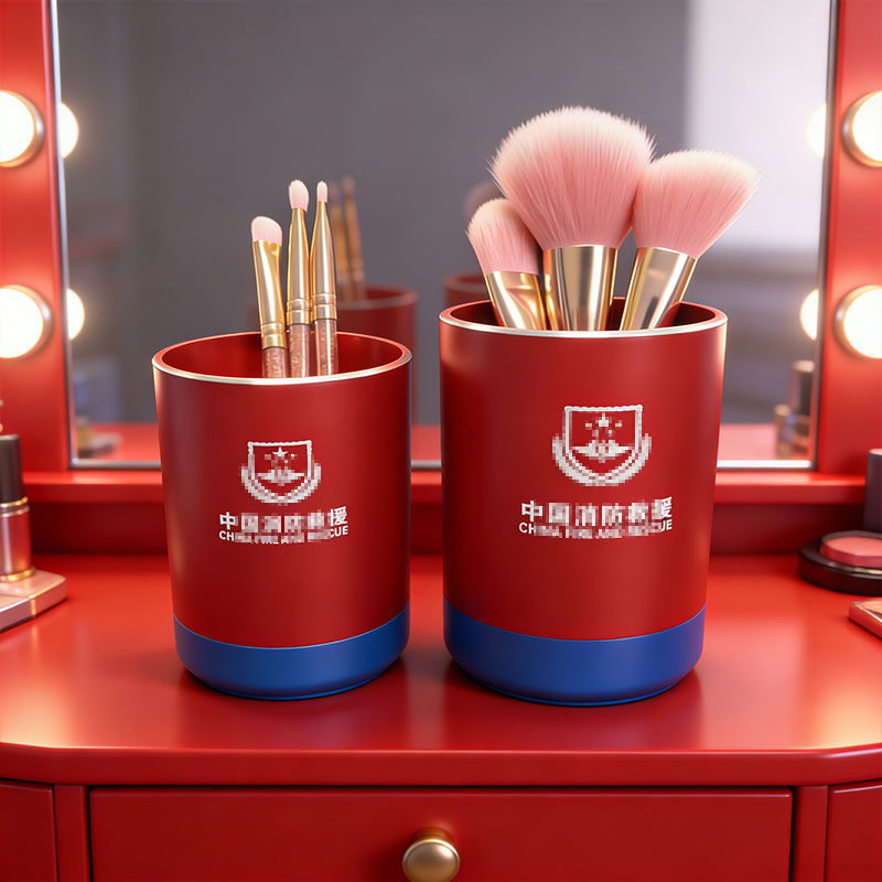 化妆火焰蓝美妆蛋刷置物桶储物收纳盒ins消防员纪念品多功能化,收纳整理,化妆刷收纳盒/桶,淘宝优惠券,粉丝福利购,淘宝优惠卷