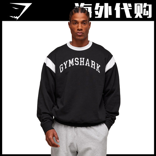 Gymshark Varsity秋冬学院风卫衣宽松男运动长袖棉休闲运动套头衫