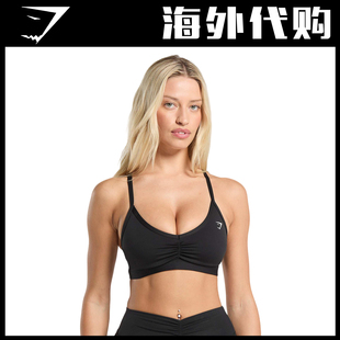 英国Gymshark Ruched Strappy运动bra吊带健身瑜伽运动文胸内衣女
