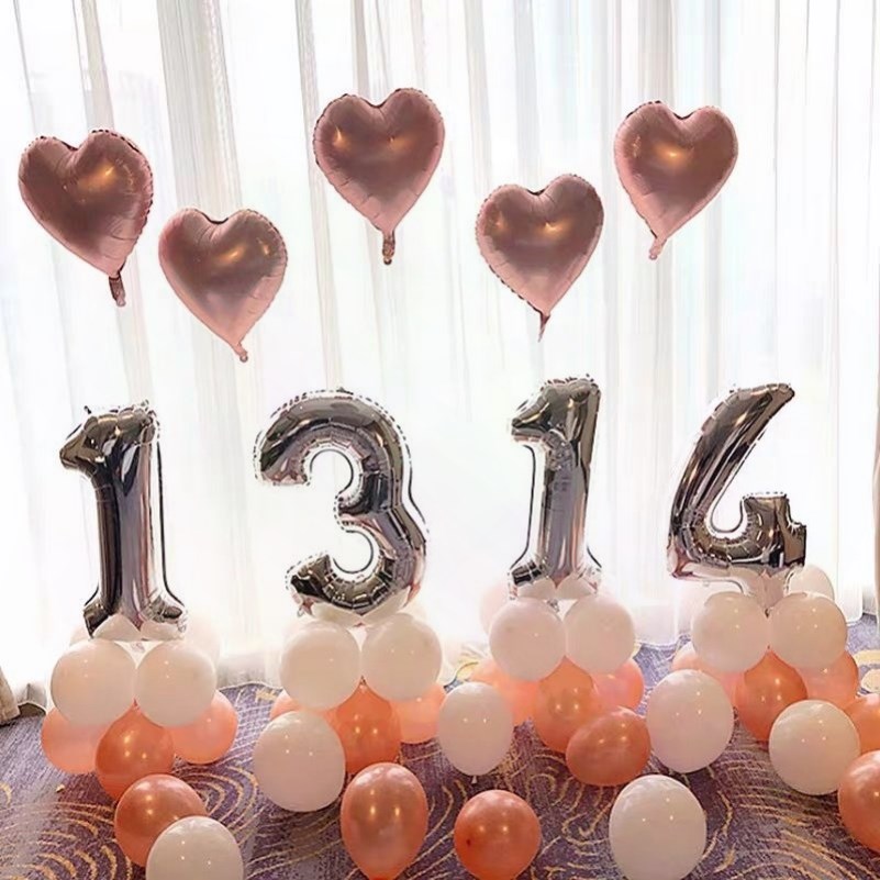 love字母铝膜气球装饰婚房结婚场景布置婚礼婚庆网红透明盒子套装