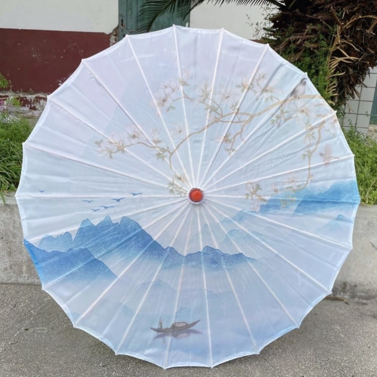 古风油纸伞绸布印花伞装饰吊顶伞遮阳伞摄影道具走秀伞汉服舞蹈伞