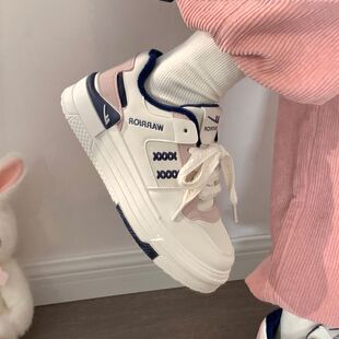 回力女鞋麦穗系列新款草莓熊鞋2023春冬板鞋加绒加厚运动鞋小白鞋