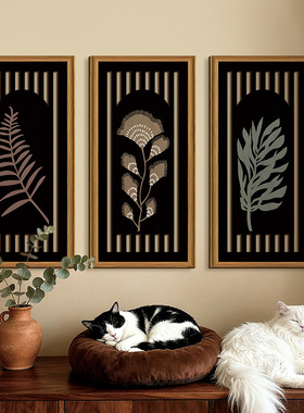 复古植物镂空背景墙挂饰装饰品