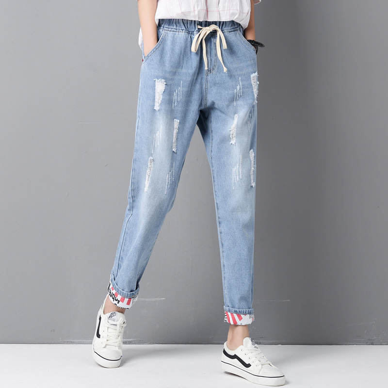 中老年女装春季新款牛仔裤四十