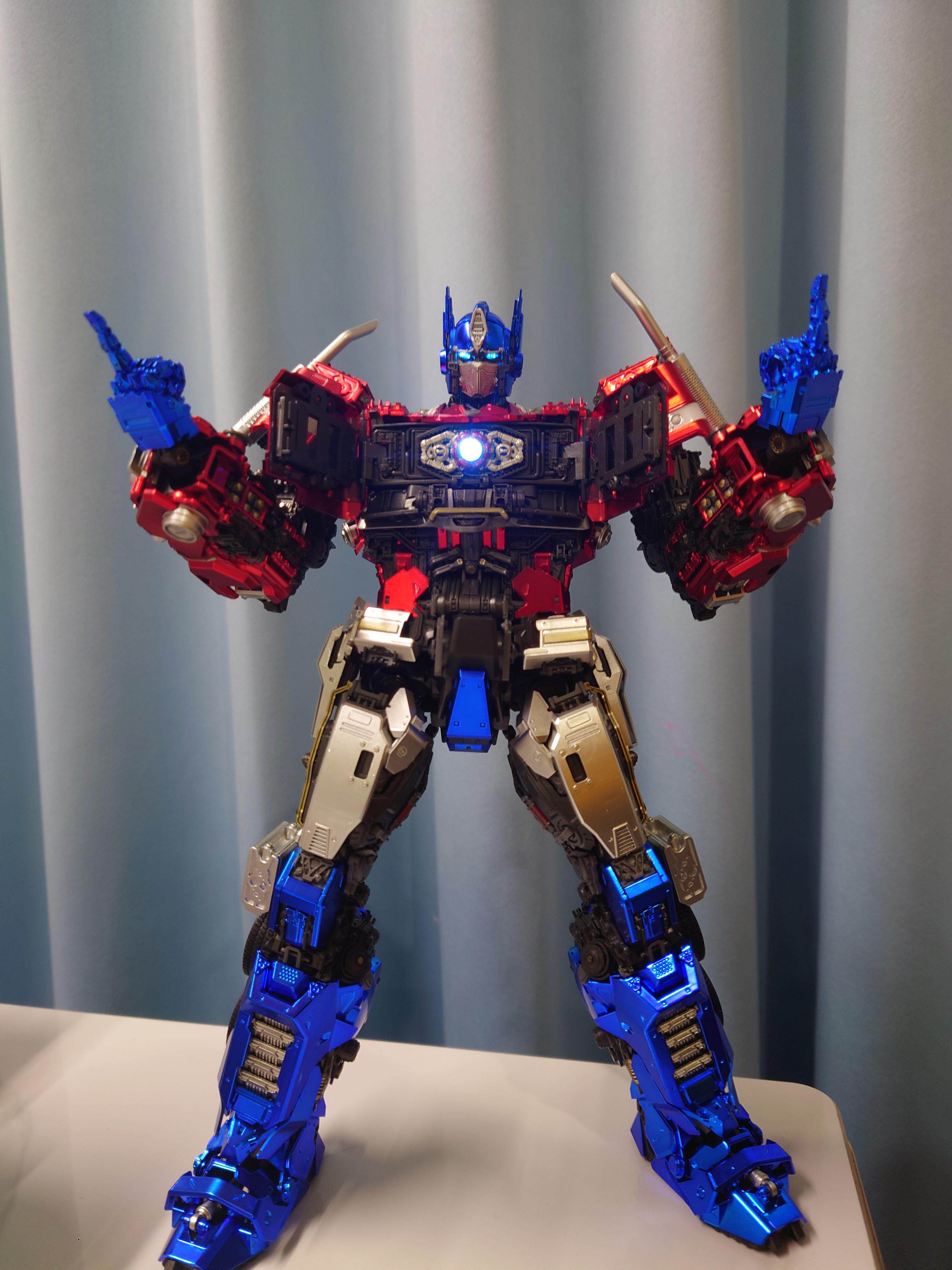 异星电镀 圣斯基 拼装擎天柱 地球形态 变形金刚电镀模型