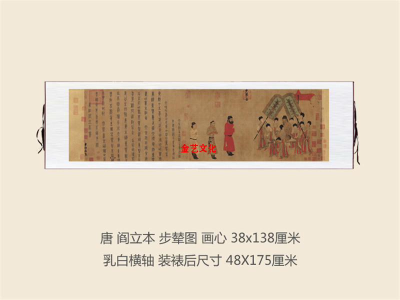 唐阎立本 步辇图 中国历代名家国画人物画高清微喷复制临摹装饰画