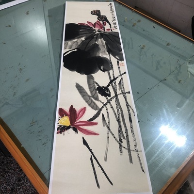 齐白石富贵高寿荷花装饰画挂画