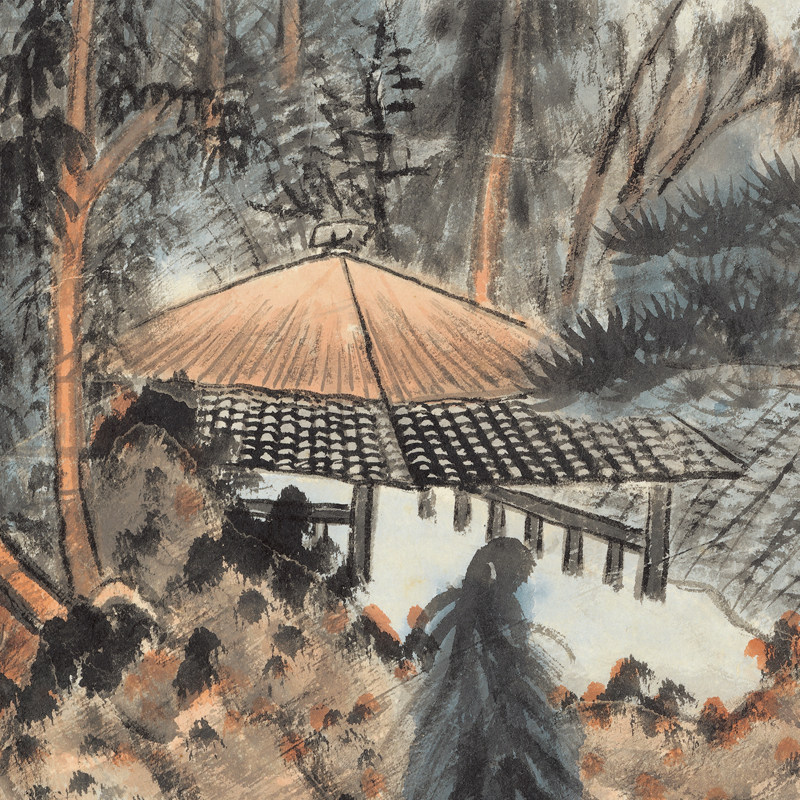 张大千罗浮山黄龙洞名家真迹国画