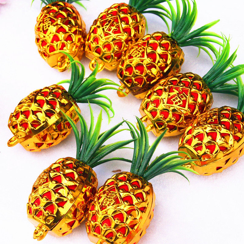 热销新品金色小配件红菠萝中国结配饰diy手工礼品结婚摆件