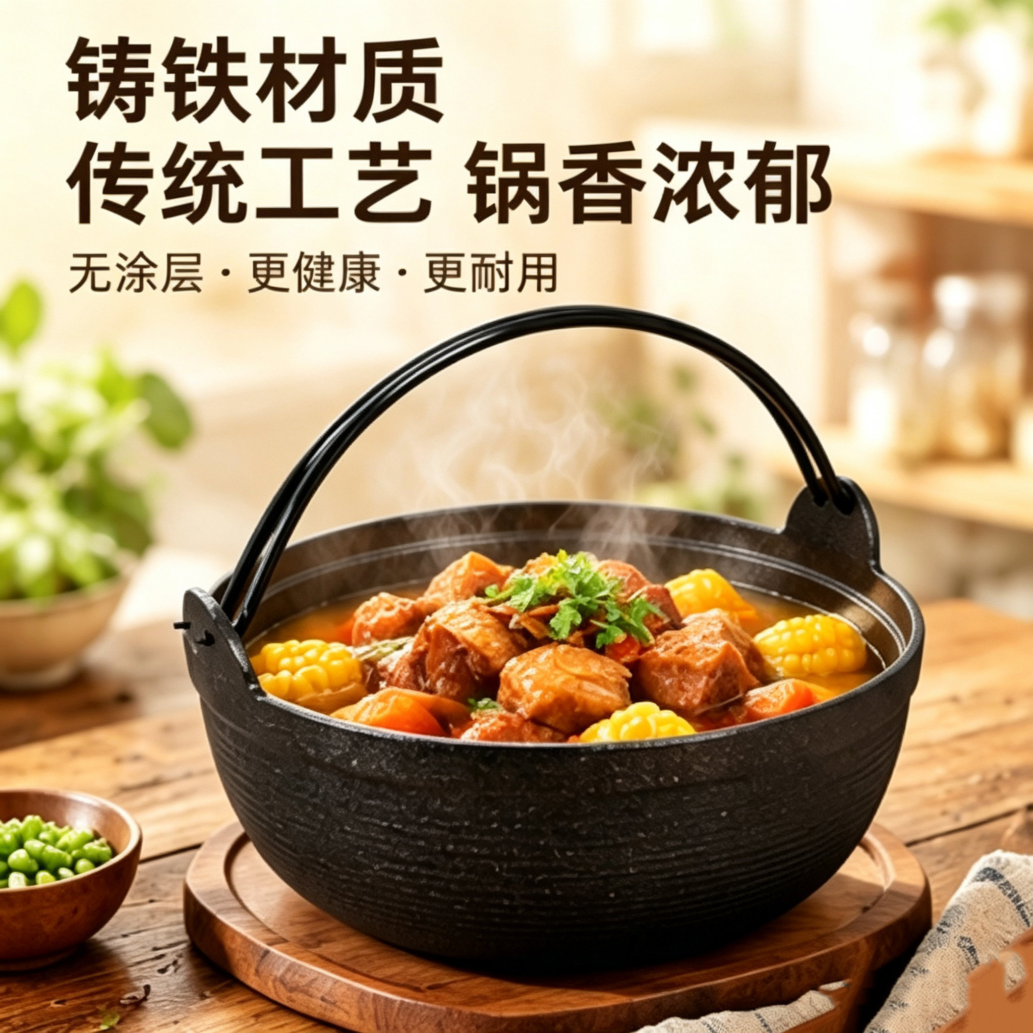 日式寿喜锅火锅地锅炉无涂层元宝锅铸铁锅炖锅汤锅家用