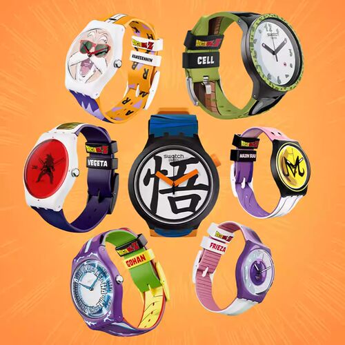 斯沃琪龙珠联名限定石英腕表