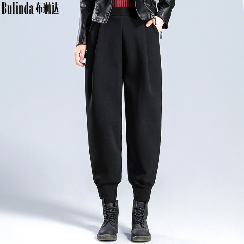 布琳达高腰九分ins风厚款老爹裤