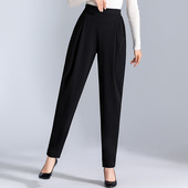 萝卜长裤 布琳达宽松哈伦裤 子女黑色大码 高腰休闲裤 女2025春秋新款