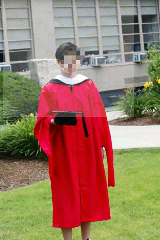 波士顿美国大学博士毕业服装 硕士服 学士袍 毕业礼服来图定制