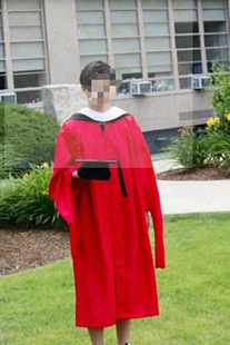波士顿美国大学博士毕业服装 硕士服 学士袍 毕业礼服来图定制